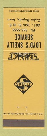 Matchbook Cover - Skelly oil gas Cedar Rapids IA