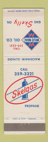Matchbook Cover - Skelgas Skelly oil gas Mue Mac Oil Mackinaw IL