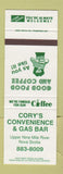 Matchbook Cover - Cory's oil gas Upper Nine Mile River NS SAMPLE