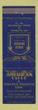 Matchbook Cover - American Vault Concrete Products Detroit MI