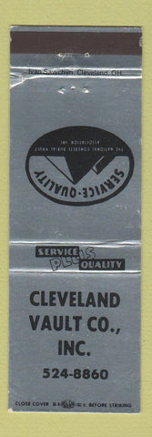Matchbook Cover - Cleveland Vault Inc Burial OH SILVER