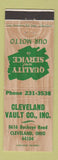 Matchbook Cover - Cleveland Vault Company OH WOODY