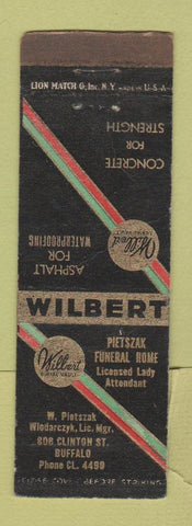 Matchbook Cover - Wilbert Burial Vaults Buffalo NY W Pietszak WEAR