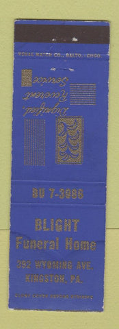Matchbook Cover - Blight Funeral Home Kingston PA