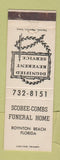 Matchbook Cover - Scobee Combs Funeral Home Boynton Beach FL