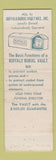 Matchbook Cover - Buffalo Burial Vault Works NY funeral