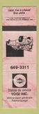 Matchbook Cover - Sunoco oil gas Yogi Station Ste Julie QC PINK WEAR