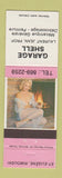 Matchbook Cover - Garage Shell oil gas St Eugene Rimouski QC pinup