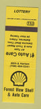 Matchbook Cover - Shell oil gas Forest View Auto Care Stickney Township IL