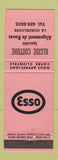 Matchbook Cover - Esso oil gas Alcide Couture La Guadeloupe QC