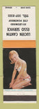 Matchbook Cover - Esso oil gas Lucien Cantin Portneuf QC pinup WEAR