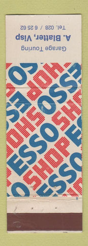 Matchbook Cover - Esso oil gas A Blatter Visp Switzerland WEAR