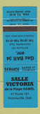 Matchbook Cover - Salle Victoria Victoriaville QC oil gas BLUE