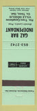 Matchbook Cover - Ford Mercury oil gas Temis QC