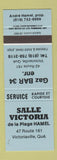 Matchbook Cover - Salle Victoria Victoriaville QC oil gas LIGHT BLUE
