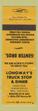 Matchbook Cover - Longway's Truck Stop Diner  WEAR