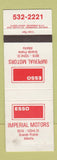 Matchbook Cover - Esso oil gas Imperial Motors Grande Prairie AB WEAR