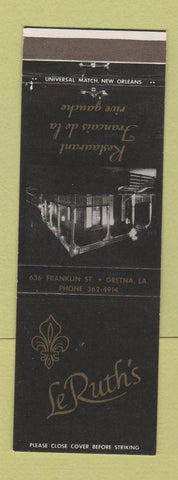 Matchbook Cover - Le Ruth's Restaurant Gretna LA