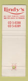 Matchbook Cover - Lindy's Restaurant New York City