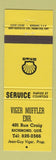Matchbook Cover - Viger Muffler Shell oil gas Richmond QC YELLOW