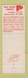Matchbook Cover - Photogray Glasses Pine Optical Carnegie McKees Rocks PA