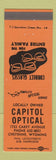Matchbook Cover - Capitol Optical Cheyenne WY