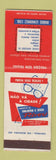 Matchbook Cover - Joalheria Otica River Optical Madureira Brazil