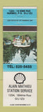 Matchbook Cover - Shell oil gas Alain Mathieu Quebec QC