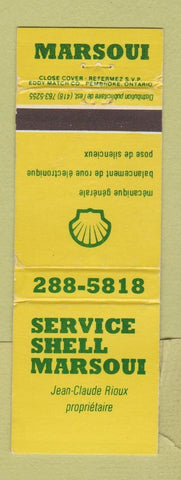 Matchbook Cover - Shell oil gas Marsoui QC WEAR