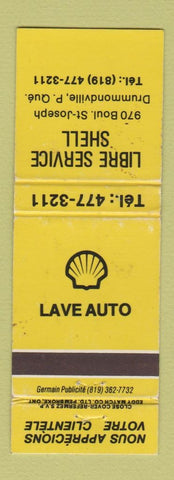 Matchbook Cover - Shell oil gas Libre Drummondville QC WORN
