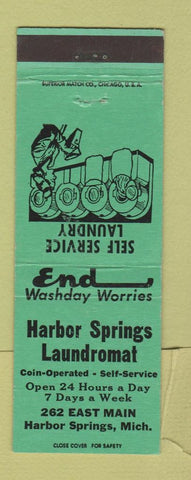Matchbook Cover - Harbor Springs Laundromat MI