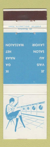 Matchbook Cover - Was Shop Laundry Haren Brussels Belgium girlie