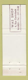 Matchbook Cover - Was Shop Laundry Haren Brussels Belgium girlie