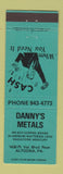 Matchbook Cover - Danny's Metals Altoona PA scrap