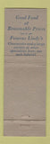Matchbook Cover - Lindy's Restaurant New York City