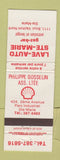 Matchbook Cover - Lave Auto sTe Marie Shell oil gas QC Philippe Gosselin WEAR
