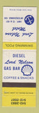 Matchbook Cover - Lord Nelson Shell oil gas Motel WEAR
