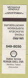 Matchbook Cover - Shell oil gas Perron Chicoutimi QC