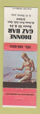 Matchbook Cover - Dionne Gaz Bar oil gas St Jean Port Joli QC pinup WEAR