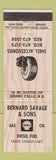 Matchbook Cover - Shell oil gas Bernard Savage Grand Falls NB