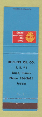 Matchbook Cover - Shell oil gas Reichert Dupo IL