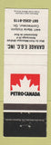 Matchbook Cover - Petro Canada oil gas Garage EGC Contrecoeur QC