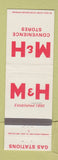 Matchbook Cover - M&H oil gas Convenience Stores MN MT NE ND SD WI FL IA MI