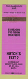 Matchbook Cover - Hutch's Exit 2 Mobil oil gas Montpelier OH WEAR