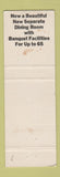 Matchbook Cover - Brooks Mobil oil gas 45th Parallel Restaurant Dexter ME WEAR