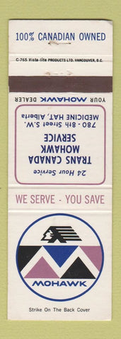 Matchbook Cover - Mohawk oil gas Trans Canada Medicine Hat AB