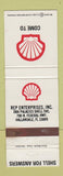 Matchbook Cover - Shell oil gas Rep Enterprises Hallandale FL WEAR
