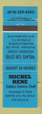 Matchbook Cover - Michel Rene Shell oil gas Ste Eulalie QC WEAR