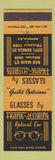 Matchbook Cover - Frank and Lesswing Optical Buffalo NY