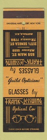 Matchbook Cover - Frank and Lesswing Optical Buffalo NY